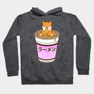 Adorable Japanese Corgi Eating Ramen in a Cup, Japan Anime Style Hoodie